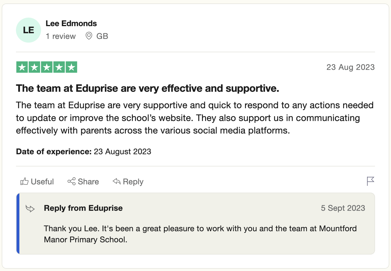 TrustPilot 5 Stars